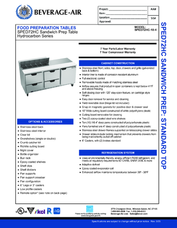 Spec Sheet