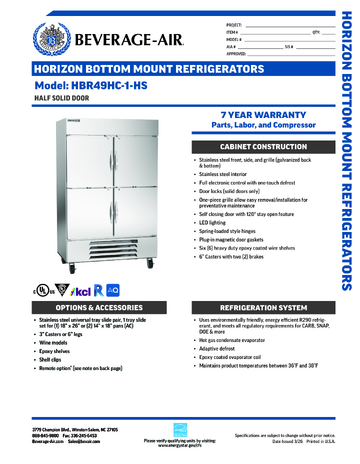 Spec Sheet