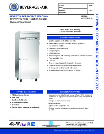 Spec Sheet