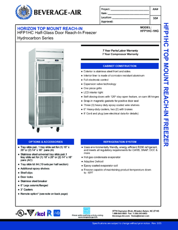 Spec Sheet