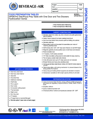 Spec Sheet