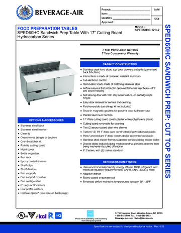 Spec Sheet