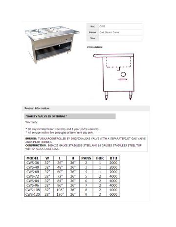 Spec Sheet