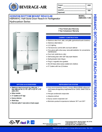Spec Sheet