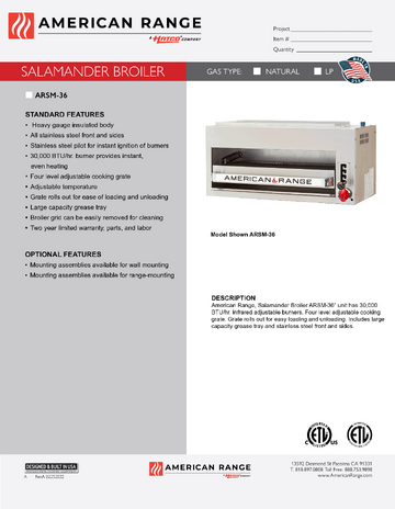 Spec Sheet