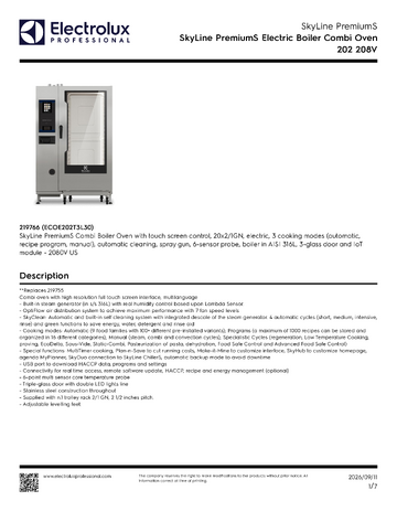Spec Sheet