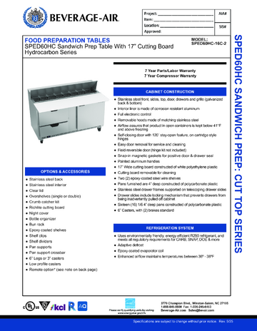 Spec Sheet