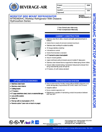 Spec Sheet