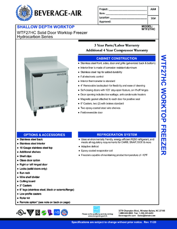 Spec Sheet