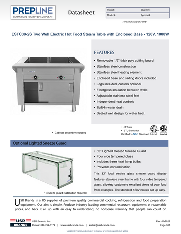 Spec Sheet