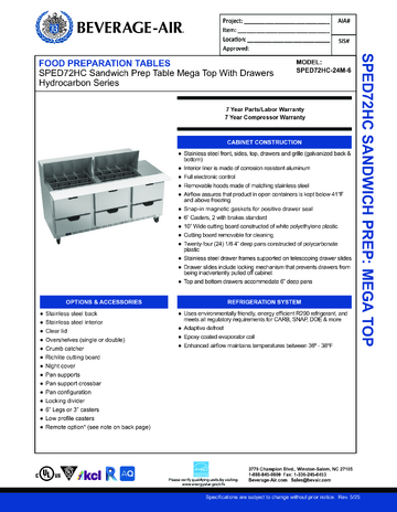 Spec Sheet
