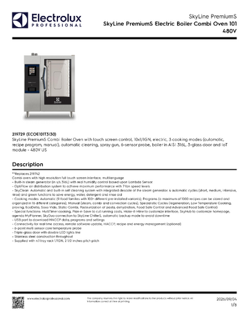 Spec Sheet