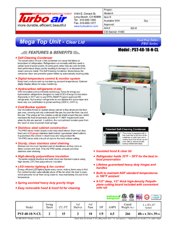 Spec Sheet