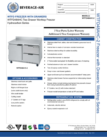 Spec Sheet