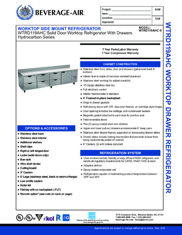 Spec Sheet