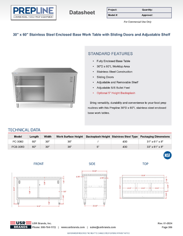 Spec Sheet