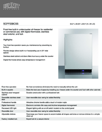 Spec Sheet