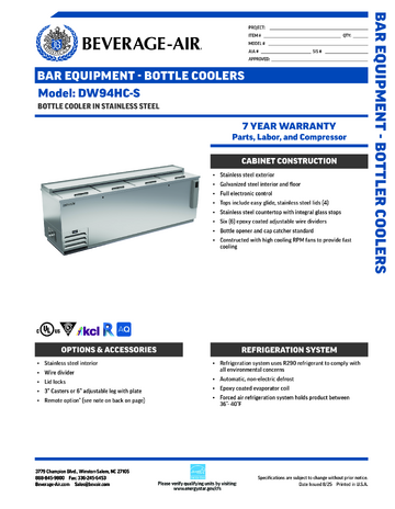 Spec Sheet