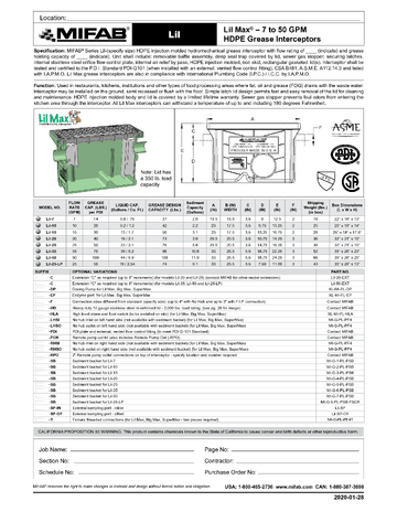 Spec Sheet
