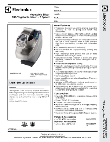 Spec Sheet