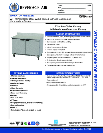 Spec Sheet