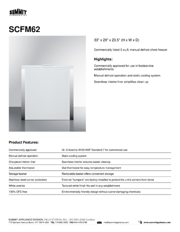 Spec Sheet