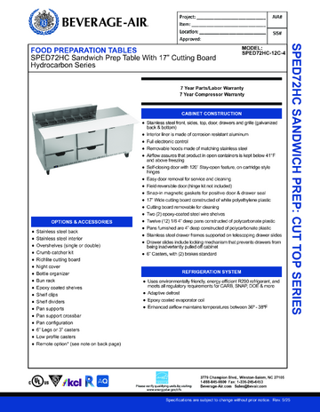 Spec Sheet