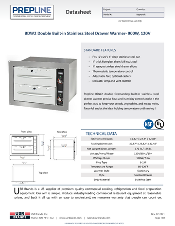 Spec Sheet