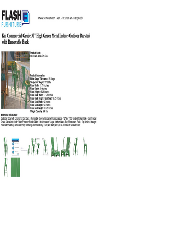 Spec Sheet