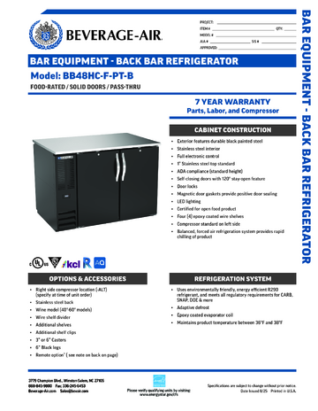 Spec Sheet