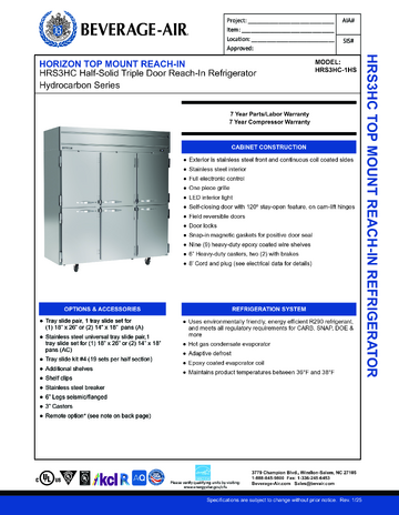 Spec Sheet