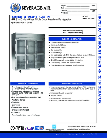 Spec Sheet