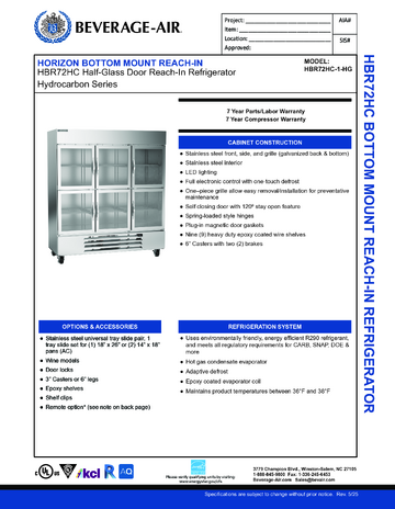 Spec Sheet