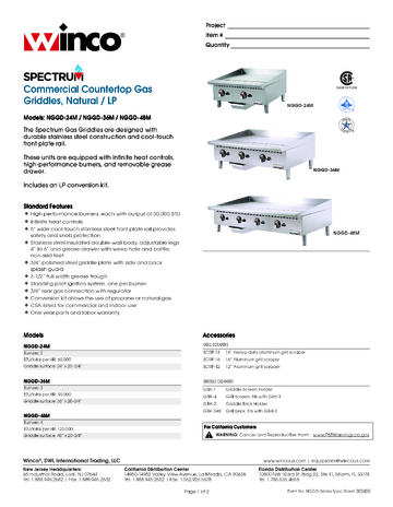 Spec Sheet