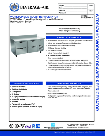 Spec Sheet