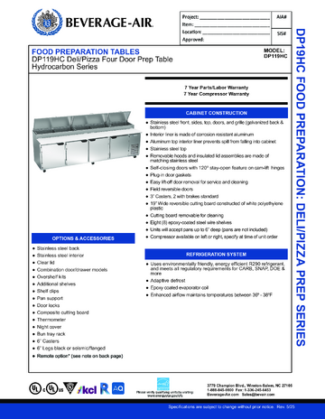 Spec Sheet