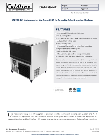 Spec Sheet