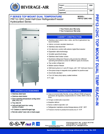Spec Sheet