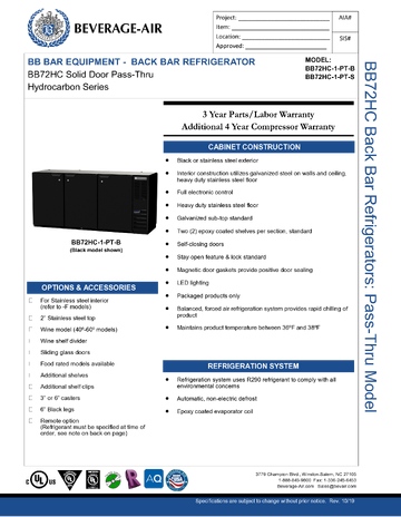 Spec Sheet