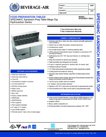 Spec Sheet