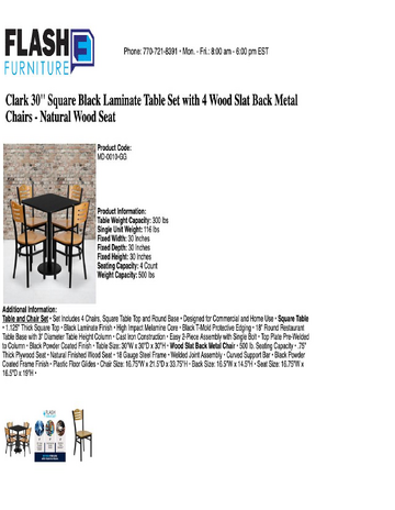 Spec Sheet