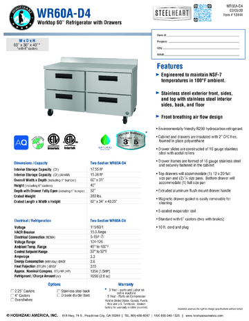 Spec Sheet