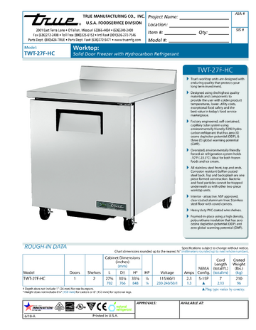 Spec Sheet