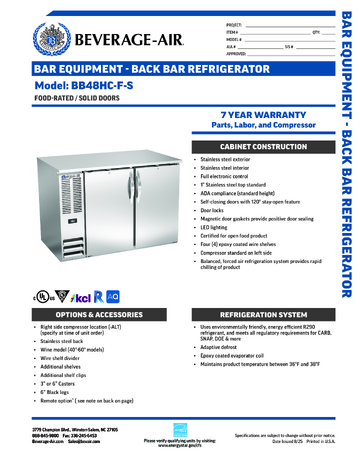 Spec Sheet