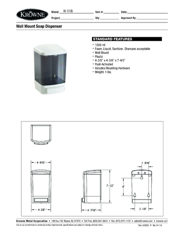 Spec Sheet