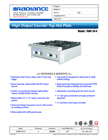 Spec Sheet