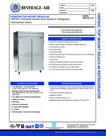 Spec Sheet