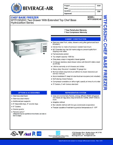 Spec Sheet