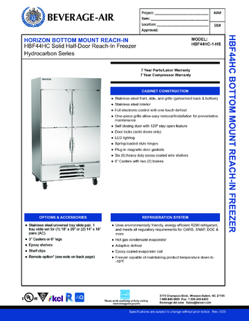 Spec Sheet