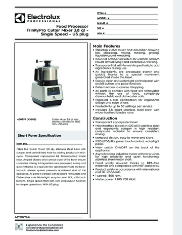Spec Sheet